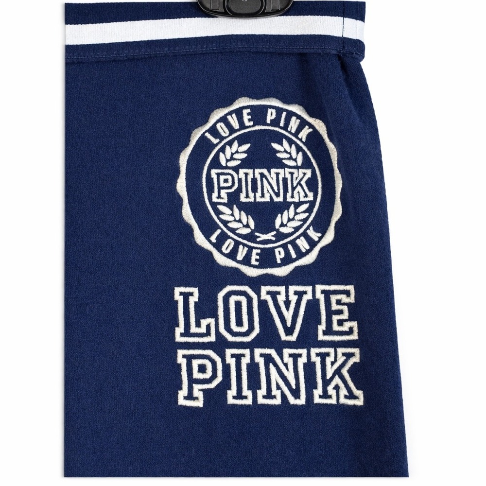 Victorias Secret PINK Love Pink Joggers Navy Logo Sweatpants Women Size S Lounge - Picture 4 of 8